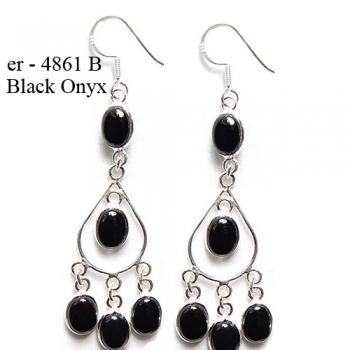 925 sterling silver black onyx handcrafted bezel earrings for women